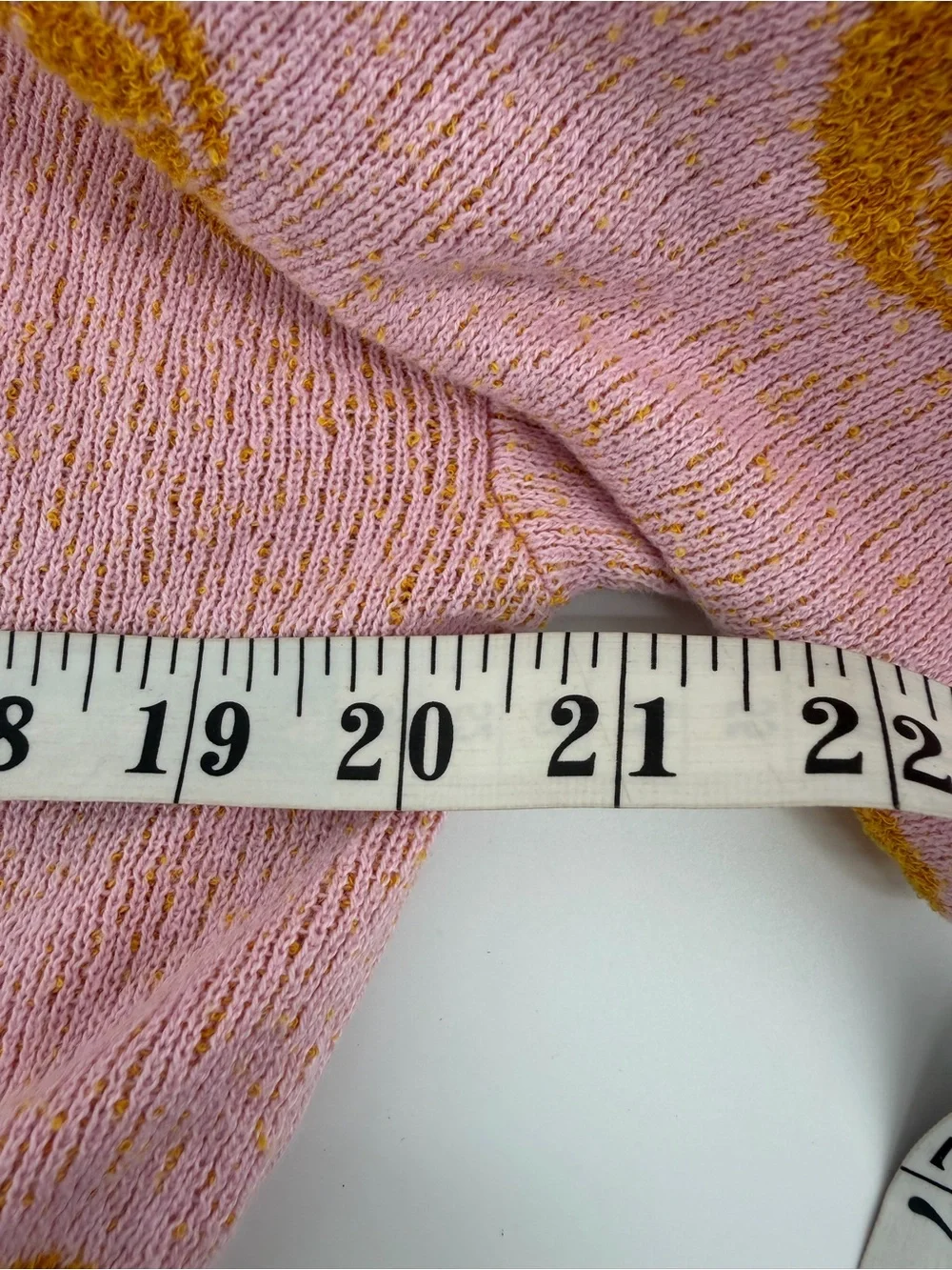 525 America Pink Orange Citrus Fruit Print Knit Sweater Balloon Sleeve XS - Picture 5 of 6